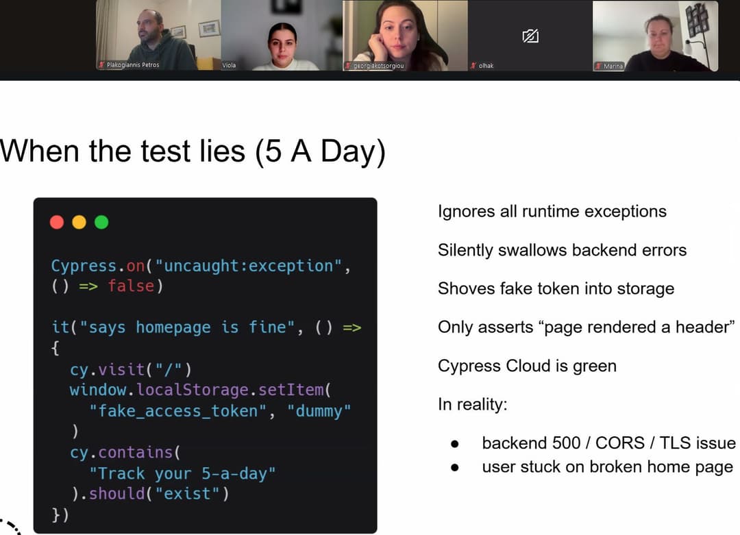 Viola Lykova speaking at a tech event